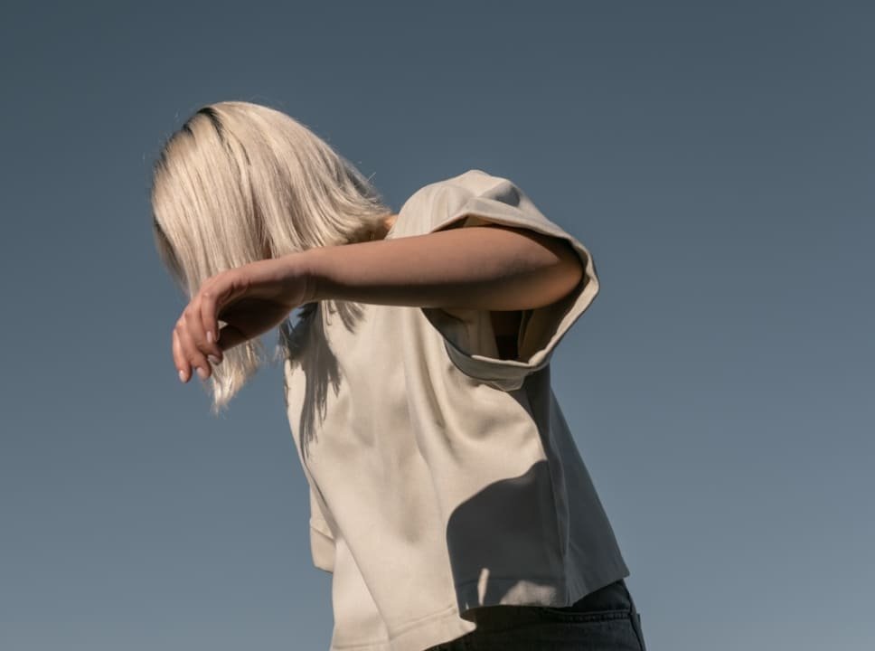 Everyday fashion styling in a refined setting